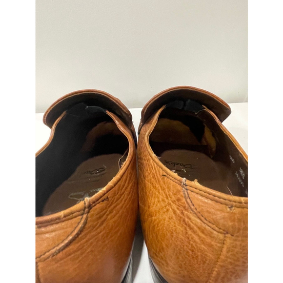 Dack’s Vintage Brown Leather Slip-On Loafers Hand Sewn 6H (fit like 7 wide) - Picture 10 of 16
